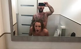 Step Daughter is fucked hard in the bathroom by her stepdad, her stepdad sneaks up on her and fucks her hard till she squirts all over