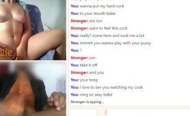 This lucky guy masturbates while watching this sexy blue hair whore he met on Omegle finger her pussy and ass on a video call.     